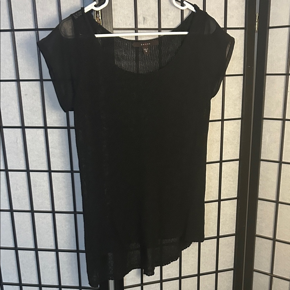 Fever Black Sheer Blouse